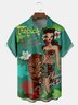 Tiki Hola Girl Chest Pocket Short Sleeve Hawaiian Shirt