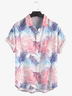 Tropical Floral Print Short Sleeve Casual Shirt