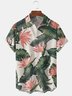 Bird of Paradise Flower Chest Pocket Short Sleeve Hawaiian Shirt