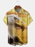 Animal Eagle Chest Pocket Short Sleeve Shirt