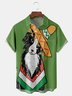 Dog Cinco De Mayo Chest Pocket Short Sleeve Shirt