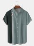 Zipper Chest Pocket Short Sleeve Shirt