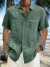 Big Size Tropical Floral Print Short Sleeve Hawaiian Shirt