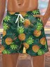 Pineapple Tree Drawstring Beach Shorts