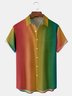 Cinco de Mayo Stripe Chest Pocket Short Sleeve Casual Shirt