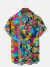 Hippie Love and Peace Chest Pocket Short Sleeve Casual Shirt