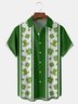St. Patrick's Clover Chest Pocket Short Sleeve Bowling Shirt