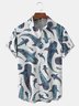 Whale Chest Pocket Short Sleeve Hawaiian Shirt