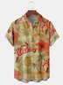 Hula Girl Chest Pocket Short Sleeve Hawaiian Shirt