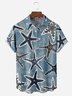 Starfish Marine Life Chest Pocket Short Sleeve Hawaiian Shirt