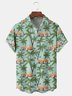 Coconut Tree Car Chest Pocket Short Sleeve Hawaiian Shirt