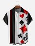 Poker Symbols Chest Pocket Short Sleeve Bowling Shirt