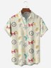 Mid Century Geometry Chest Pocket Short Sleeve Hawaiian Shirt