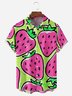 Strawberry Chest Pocket Short Sleeve Hawaiian Shirt