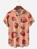 Strawberry Chest Pocket Short Sleeve Casual Shirt