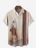 Western Cowboy Chest Pocket Short Sleeve Bowling Shirt