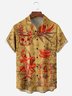 Map Hula Girl Chest Pocket Short Sleeve Hawaiian Shirt