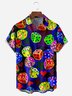 Dice Chest Pockets Short Sleeves Casual Shirts