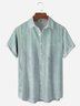 Art Wood Grain Chest Pocket Short Sleeve Casual Shirt