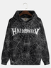 Halloween Spider Web Casual Hoodie