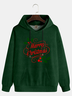 Christmas Text Letter Casual Hoodie
