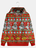 Santa Claus Fair Isle Casual Hoodie