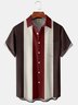 Mens Classic Front Buttons Soft Breathable Chest Pocket Casual Bowling Shirt