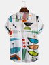 Men's Geometric Print Casual Lapel Short Sleeve Hawaiian Shirt
